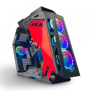 Dragos LK03 ARGB Black & Red 500W 80+ Rainbow Power Supply USB 3.0 Gaming Oyuncu Bilgisayar Kasası